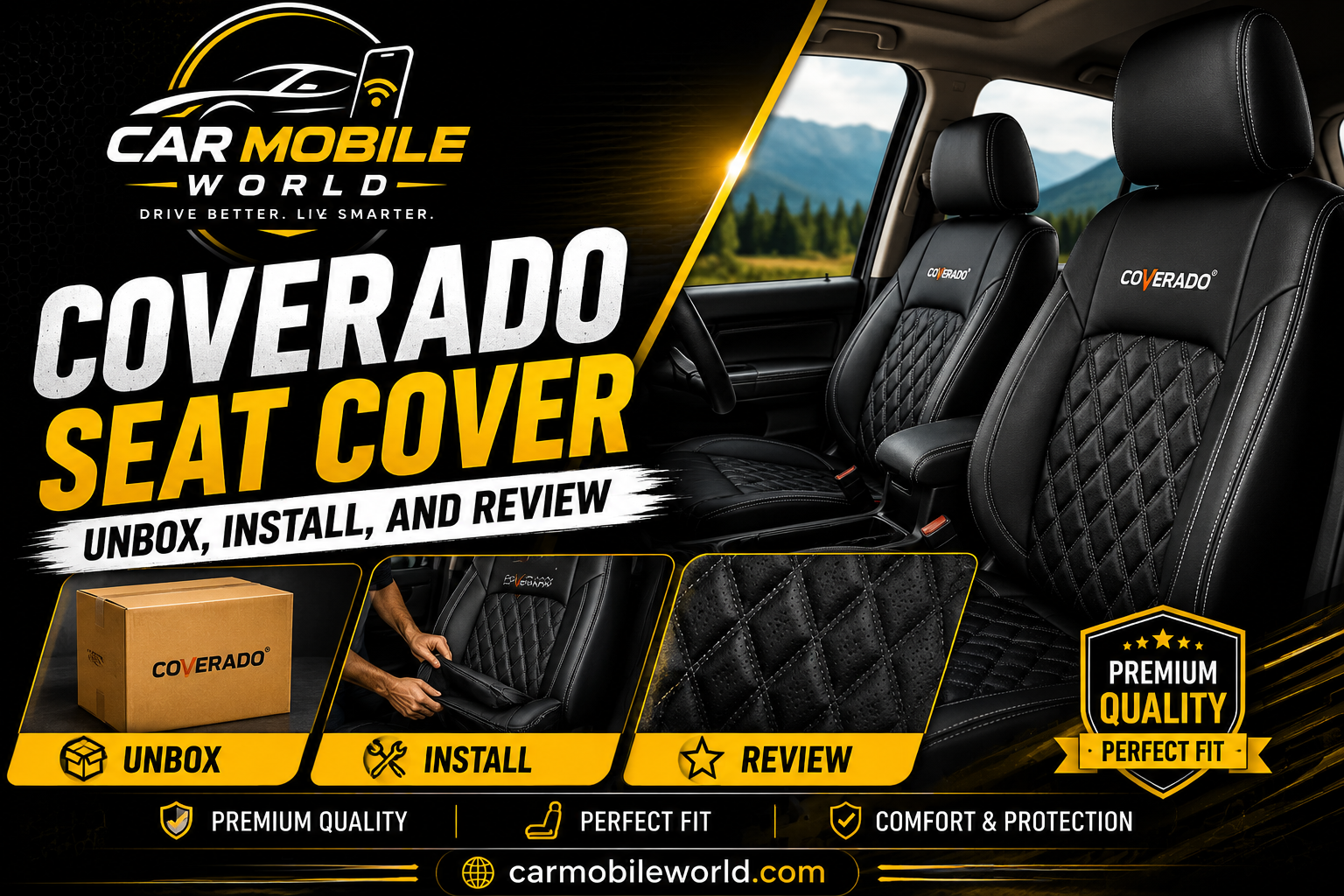 Coverado Seat Cover: Unbox, Install, and Review Car Mobile World