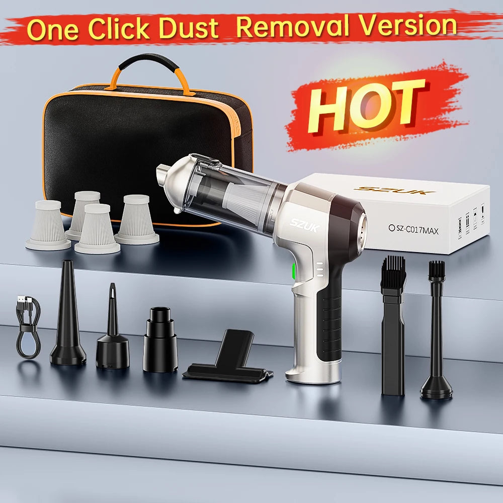 SZUK 9998700PA Car Vacuum Cleaner Strong Suction Cordless Wireless Cleaner Portable HandHeld Vacuum Cleaner Cleaning Machine CM World