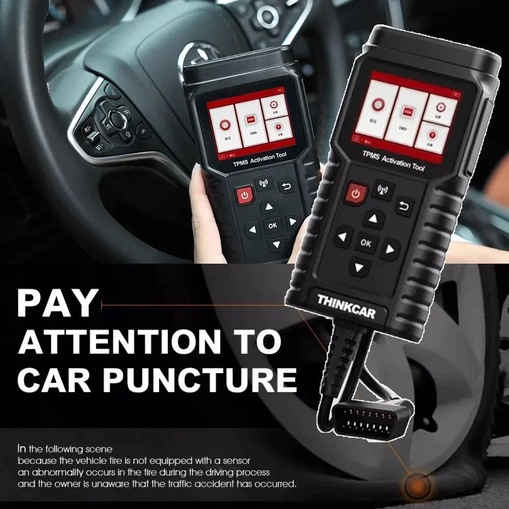 NEW V2.04 ThinkCar THINKTPMS TP T90 TPMS Programmer  315MHz 433MHz 2in1 Car Tire Pressure Diagnose Tool TPMS Sensor Service Tool CM World