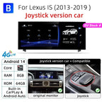 Android 14 Car Radio For Lexus IS RC 250 200 300 350 200t 300h 2013-2019 Wireless CarPlay Multimedia Video Player 4G GPS Navi