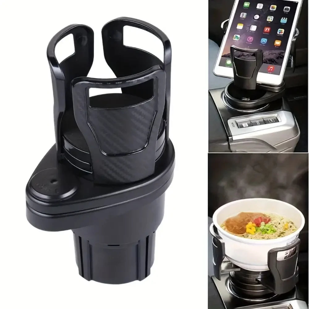 Car Cup Holder Extension Adapter Multi-Functional Cup Holder Upgraded Base More Stable and Less Prone to Spills CM World