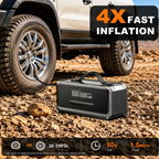 Jump Starter with 180PSI Air Pump & Air Blower, 12V 12-in-1 Emergency Power Pack with LED Light for 9.0L Gas / 6.5L Diesel