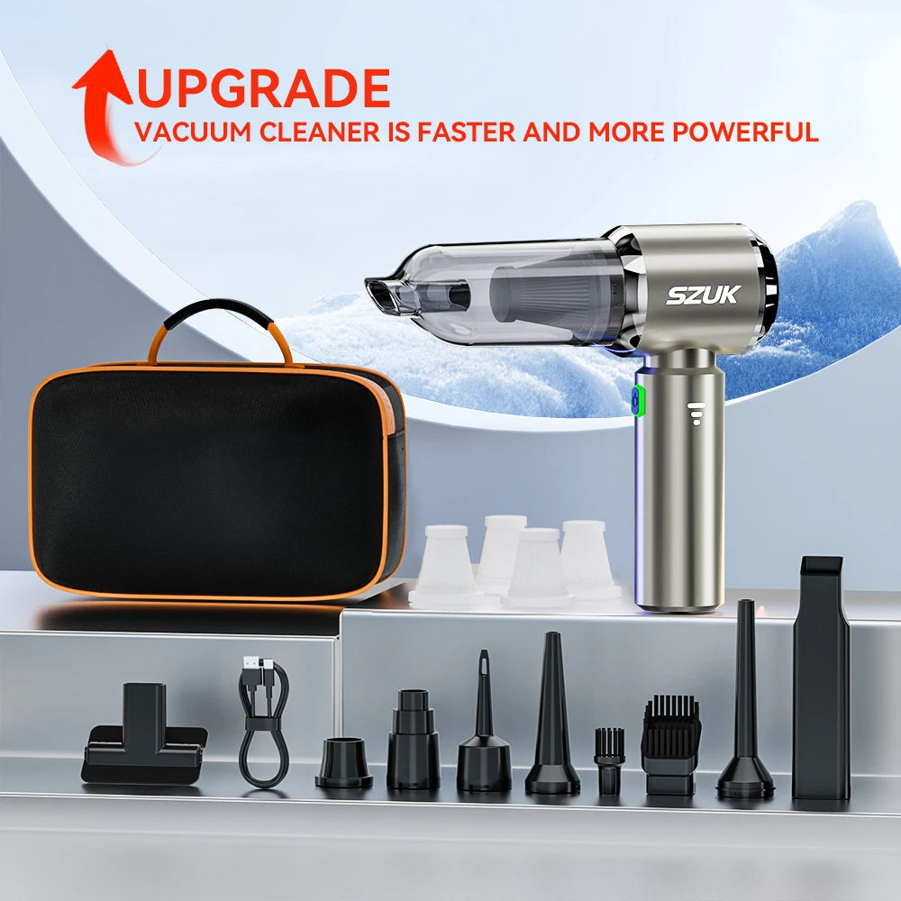 SZUK C012MAX 985000PA Car Vacuum Cleaner Portable Handheld Mini Vacuum Cleaner Cordless Powerful Car Cleaner Home Appliance CM World
