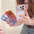 Korean Ins Candy Color Transparent Shockproof Phone Case for iPhone 18 Pro Max 16 Max 15 16 17 18 Pro Cover Simple Fashion Cases