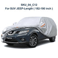 190T Silver Waterproof Car Cover Outdoor UV Dust Snow Scratch-resistant Full Car Cover Fit for SUV/Sedan Kayme Car accessories Car Mobile World