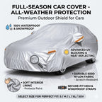 Heavy-duty Waterproof Car Cover All-Weather Outdoor Dust UV-Protective Fit for Hatchback Sedan SUV Full Kayme Car Accessories Car Mobile World