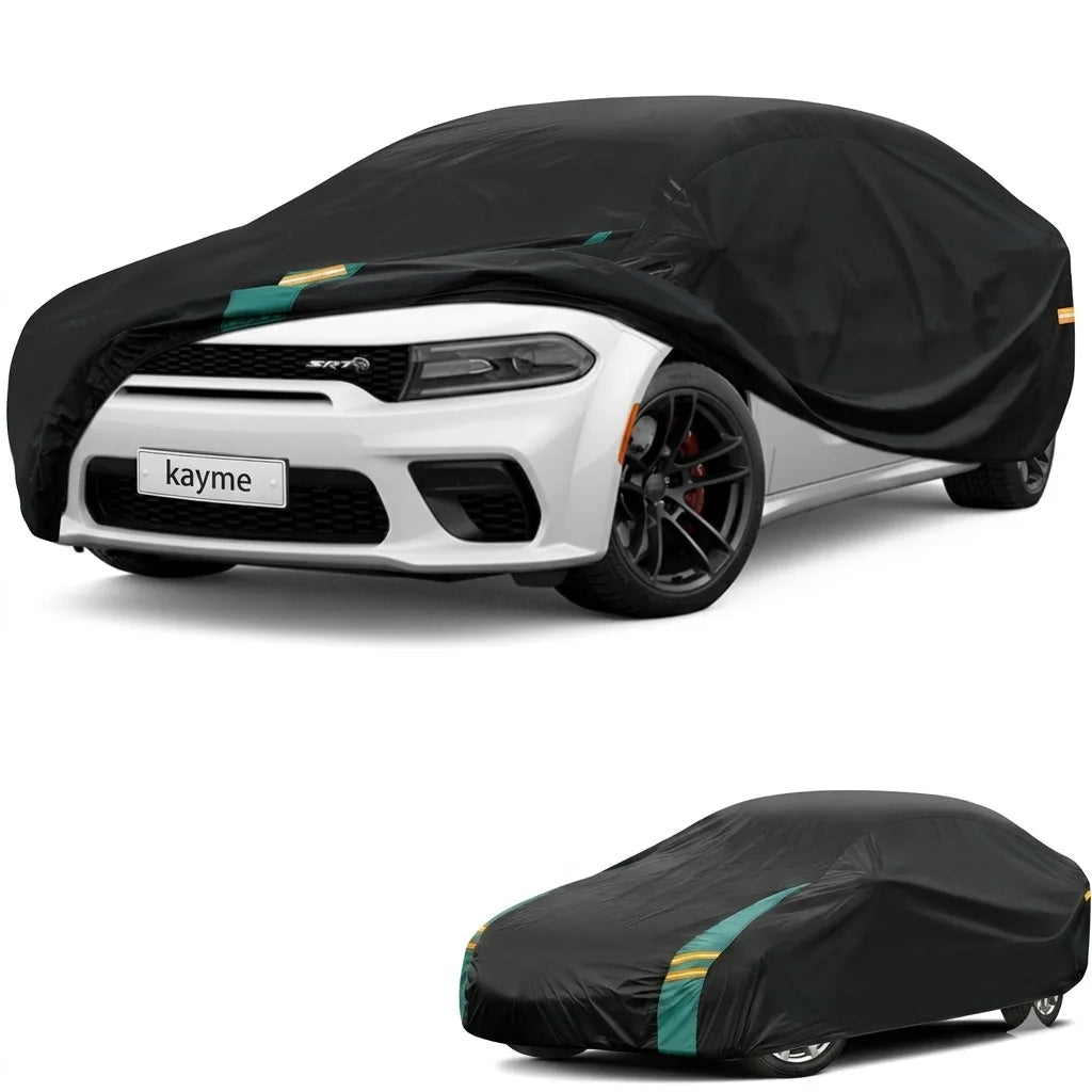 Waterproof UV Car Cover 190T Outdoor Sun Dust Night protection with reflective strips Cover Fit for Telsa Kayme Car Accessories Car Mobile World