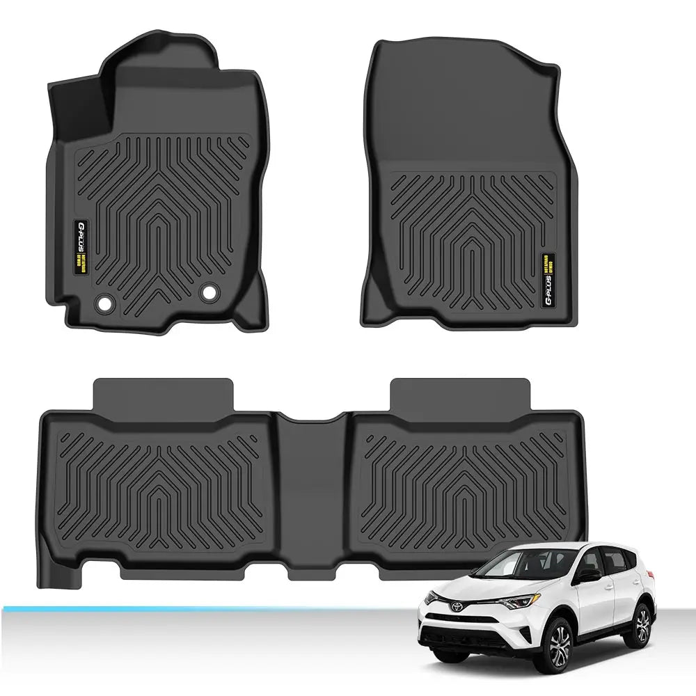 Brand New Tpe Floor Mat Liners Suitable for 2013 2016 2017 2018 Toyota Rav4, All-Weather, Waterproof, Non-Slip, Stain-Resistant, Durable