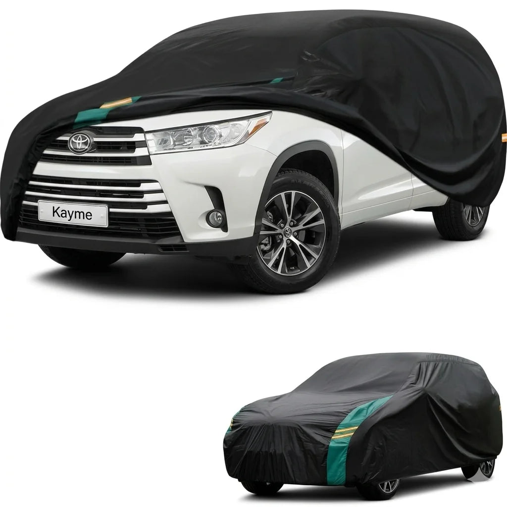 Waterproof UV Car Cover 190T Outdoor Sun Dust Night protection with reflective strips Cover Fit for Telsa Kayme Car Accessories Car Mobile World