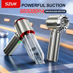 SZUK C012MAX 985000PA Car Vacuum Cleaner Portable Handheld Mini Vacuum Cleaner Cordless Powerful Car Cleaner Home Appliance CM World