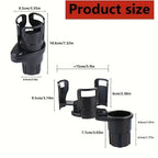 Car Cup Holder Extension Adapter Multi-Functional Cup Holder Upgraded Base More Stable and Less Prone to Spills CM World