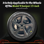 4PCS for Tesla Model Y 2025-2026 Juniper 19 Inch Smooth Style Hubcap Hub Cap Full Rim Cover Replacement Wheel Cap Accessories CM World