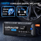 7000A Car Jump Starter Power Bank with Air Compressor 160 PSI 12V Car Starting Device 24000Mah Battery Jump Start for Car Booste