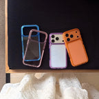 Korean Ins Candy Color Transparent Shockproof Phone Case for iPhone 18 Pro Max 16 Max 15 16 17 18 Pro Cover Simple Fashion Cases