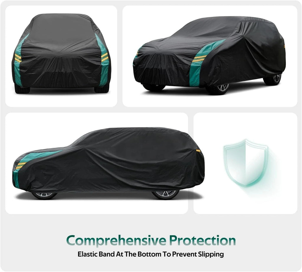 Waterproof UV Car Cover 190T Outdoor Sun Dust Night protection with reflective strips Cover Fit for Telsa Kayme Car Accessories Car Mobile World