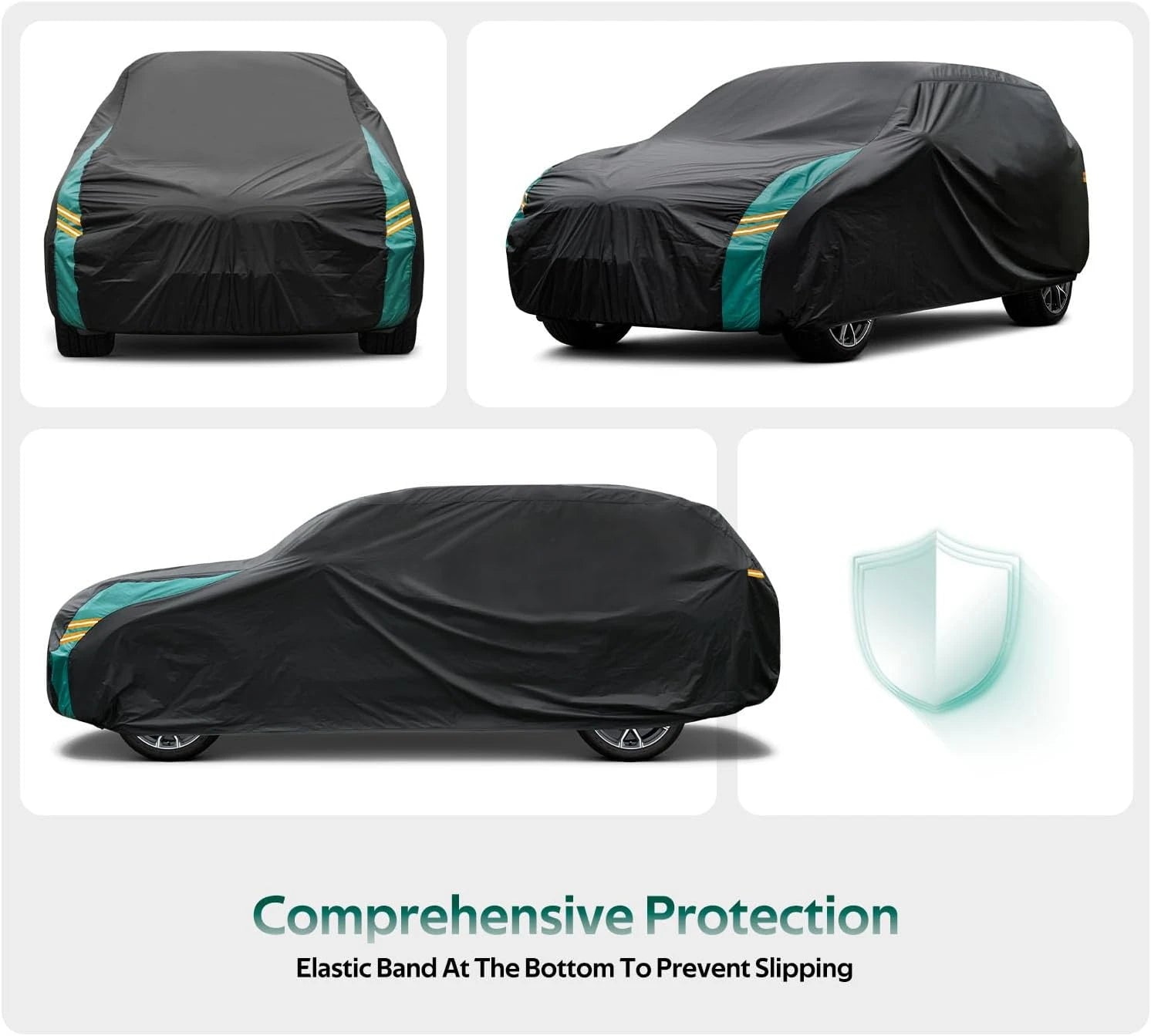 Waterproof UV Car Cover 190T Outdoor Sun Dust Night protection with reflective strips Cover Fit for Telsa Kayme Car Accessories Car Mobile World