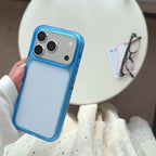 Korean Ins Candy Color Transparent Shockproof Phone Case for iPhone 18 Pro Max 16 Max 15 16 17 18 Pro Cover Simple Fashion Cases