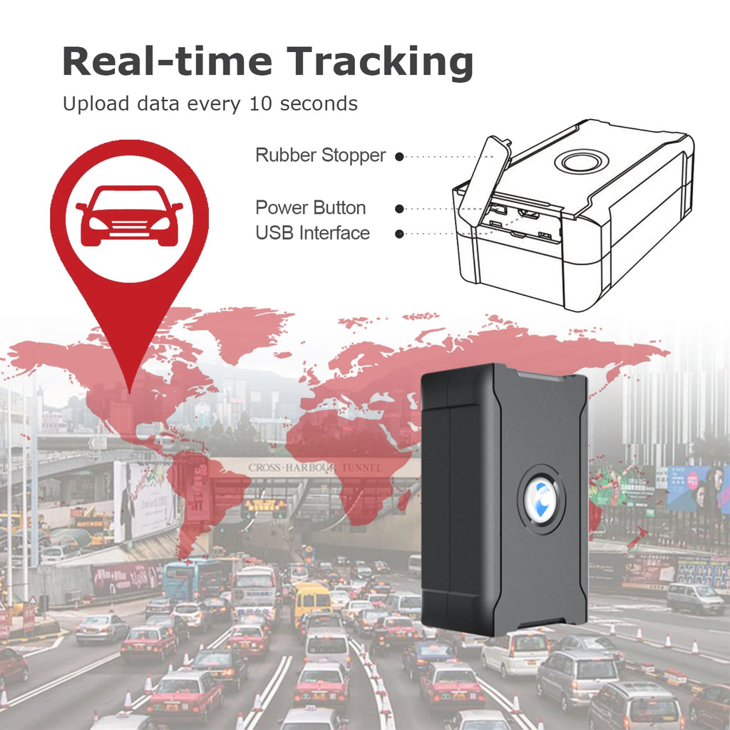 4G GPS Tracker Real-Time Car Locator Overtaking Alarm Route Playback Subscription Required CM World