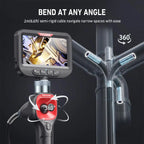 Ralcam 360° Articulating Borescope 4.3 Inch Endoscope 1080P 6.2mm Full HD Endoscope Camera with 6 LED for Industrial Inspection