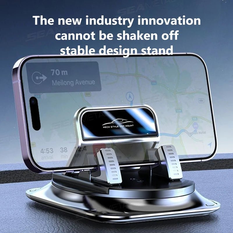 SEAMETAL Universal 360° Rotatable Car Phone Holder Anti-Slip Dashboard Phone Mount Non-Slip GPS Holder Stand for All Smartphones