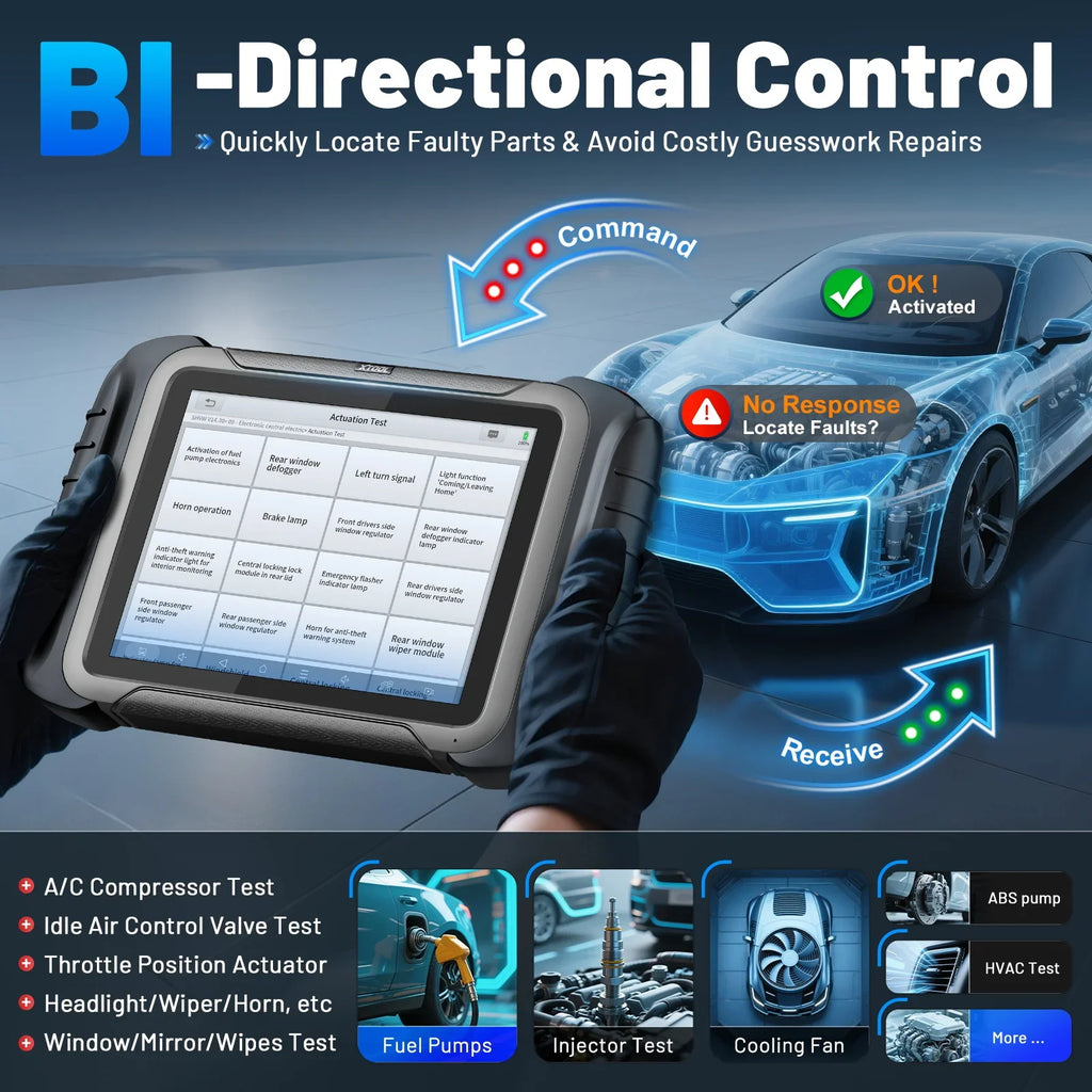 XTOOL D8S V2.0 All System Diagnostic Tools Automotive Scanner ECU Coding Bidirectional Key Programming OBD2 42+Reset PK D8
