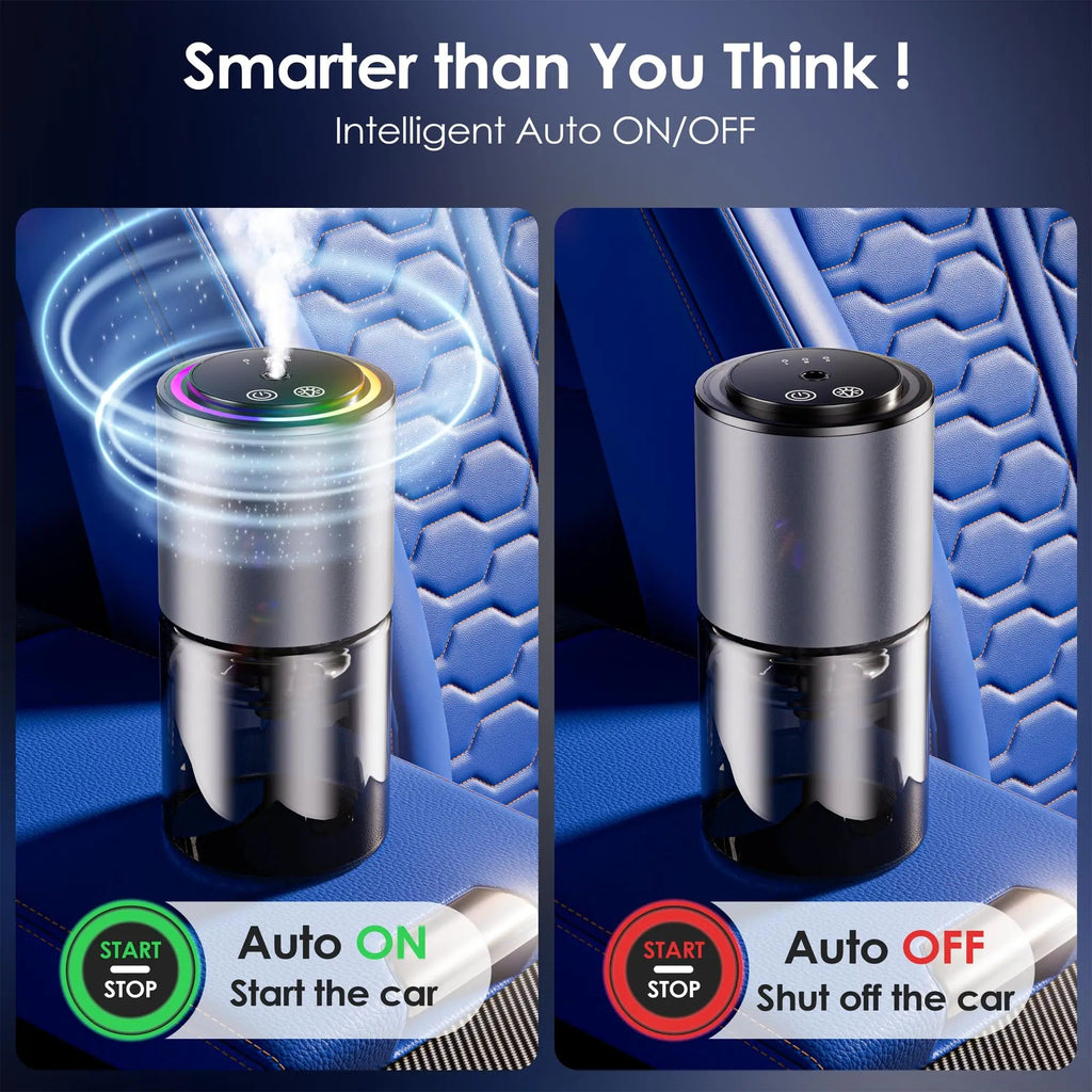 Car Diffuser Fragrance Smart Aroma Air Aromatherapy Humidifier Freshener Rechargeable Interior Accessories Perfume Oil Mounted CM World
