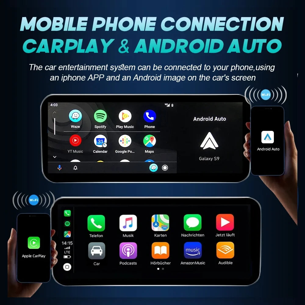 Android Auto Wireless CarPlay For Mercedes Benz C Class W205 GLC X253 V W446 Car Multimedia Navigation GPS DSP Qualcomm 680 CM World