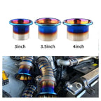 Stainless Steel Blue End Cold Air Intake System Velocity Stack Kit 3'' 3.5'' 4'' Turbo Horn Funnel Kit