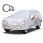 Kayme Silver Matte Car Cover Outdoor Waterproof Dust UV-Resistant With Lockable High-Quality Universal Auto Cover Fit For Telsa Car Mobile World