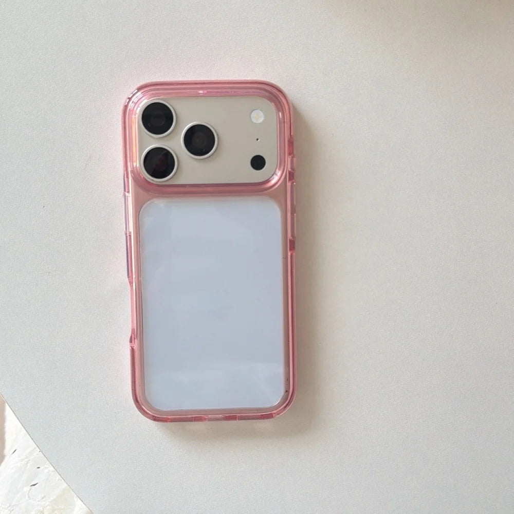 Korean Ins Candy Color Transparent Shockproof Phone Case for iPhone 18 Pro Max 16 Max 15 16 17 18 Pro Cover Simple Fashion Cases