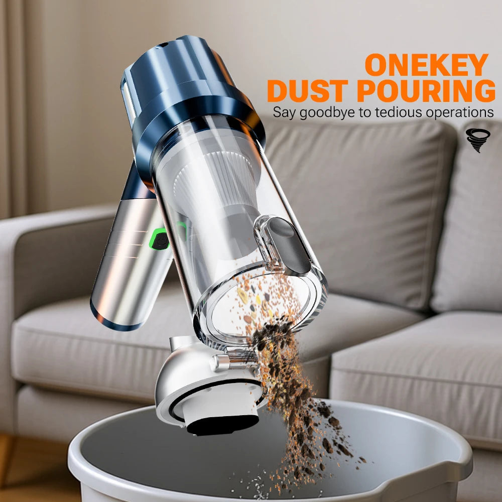 SZUK Foldable Car Vacuum Cleaner Powerful Cordless Cleaning Machine Wireless Car Cleaner HandHeld Portable Mini Vacuum Cleaner CM World
