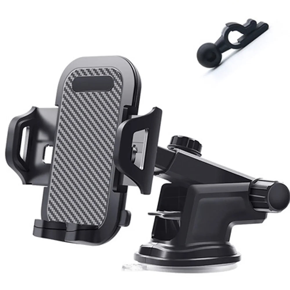 Car Phone Holder Mount Air Vent Phone Stand 2‑in‑1 Suction Cup Dashboard & Air Vent Car Phone Mount Telescopic Smartphone Holder