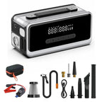 Jump Starter with 180PSI Air Pump & Air Blower, 12V 12-in-1 Emergency Power Pack with LED Light for 9.0L Gas / 6.5L Diesel