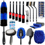 20/23Pcs Car Detailing Set Interior and Exterior Cleaner Professional Detailing Brush Kit Reusable Car Cleaning Brush Tools