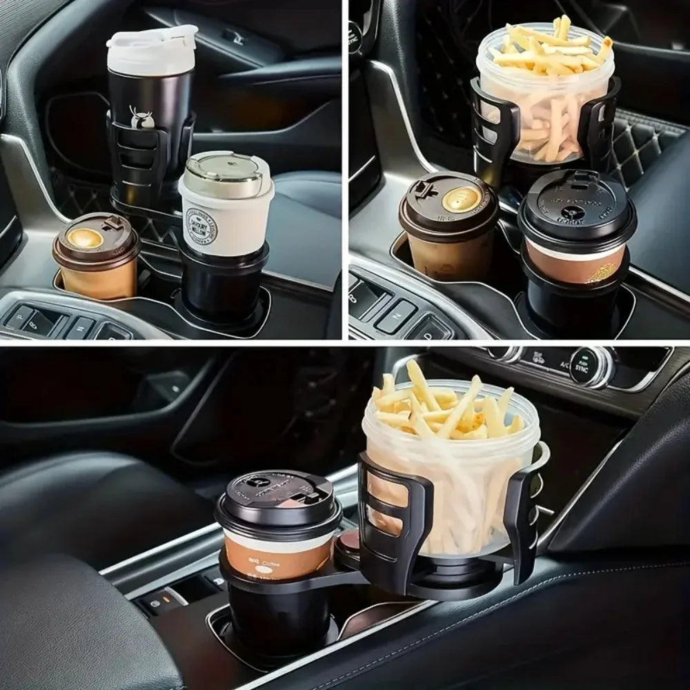 Car Cup Holder Extension Adapter Multi-Functional Cup Holder Upgraded Base More Stable and Less Prone to Spills CM World