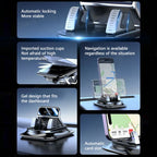 SEAMETAL Universal 360° Rotatable Car Phone Holder Anti-Slip Dashboard Phone Mount Non-Slip GPS Holder Stand for All Smartphones