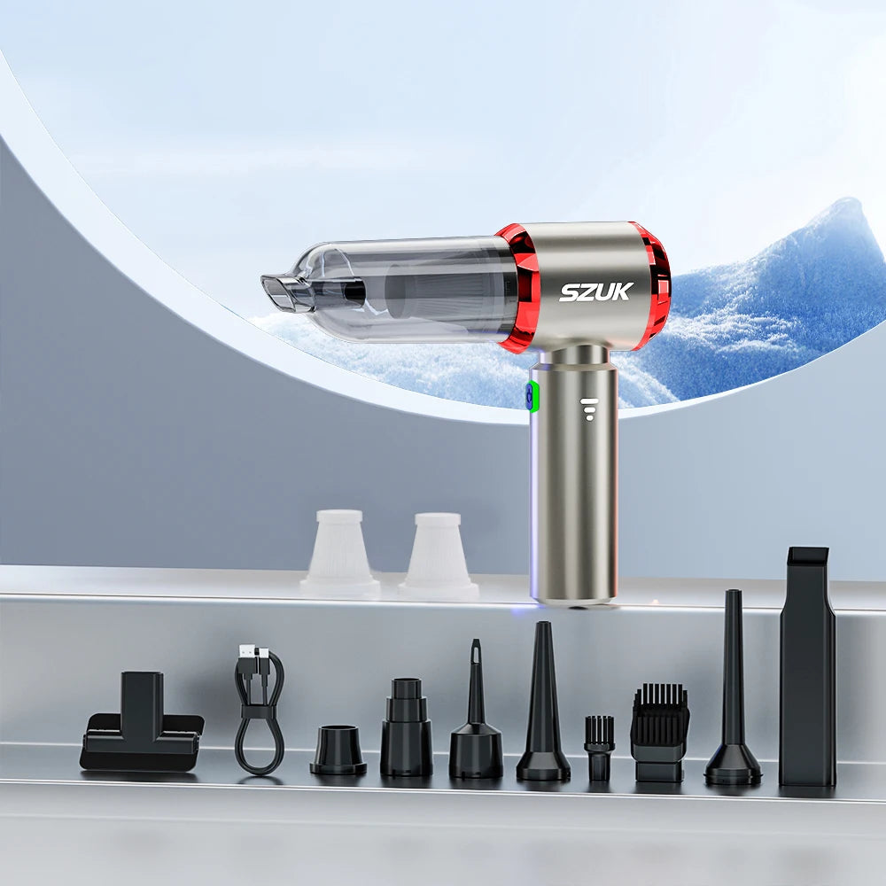 SZUK C012MAX 985000PA Car Vacuum Cleaner Portable Handheld Mini Vacuum Cleaner Cordless Powerful Car Cleaner Home Appliance CM World