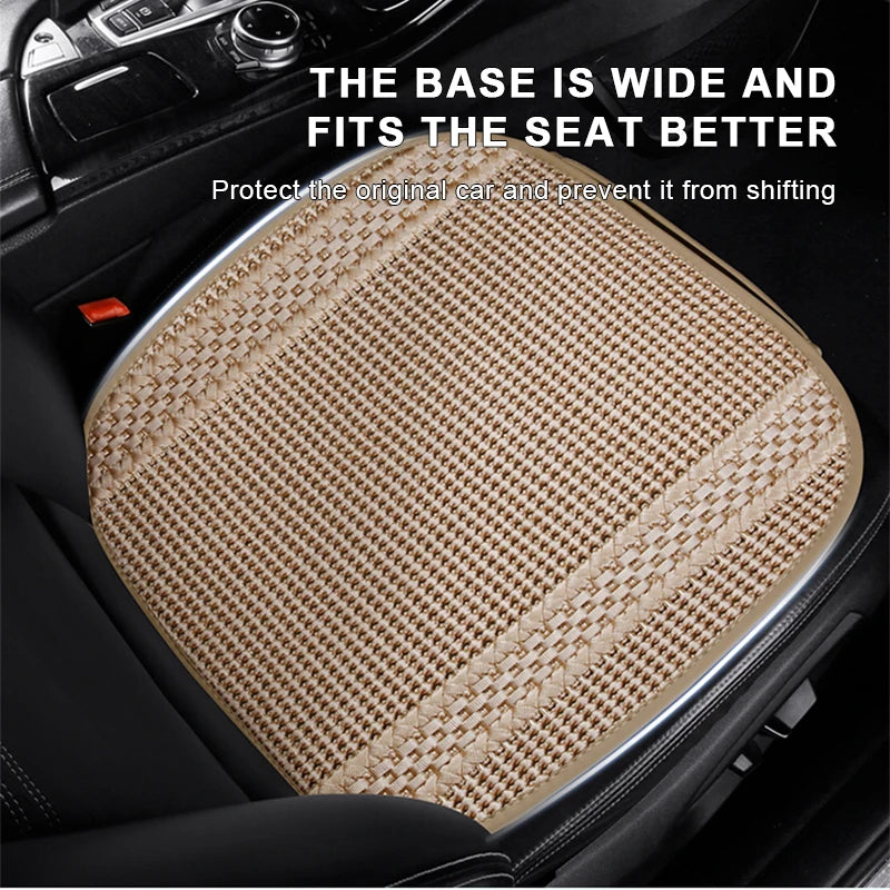 SEAMETAL Breathable Car Seat Cover Ice Silk Cooling Seat Cushion Anti Scratch Auto Chair Protector Universal for 5-Seat Car
