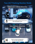 HUPEJOS 360° V8 Ultra-5CH 4K Dash Cam With AI Driver Monitor System DMS Built-in GPS WiFi Night Vision,24/7 Parking Monitor Mode Car Mobile World