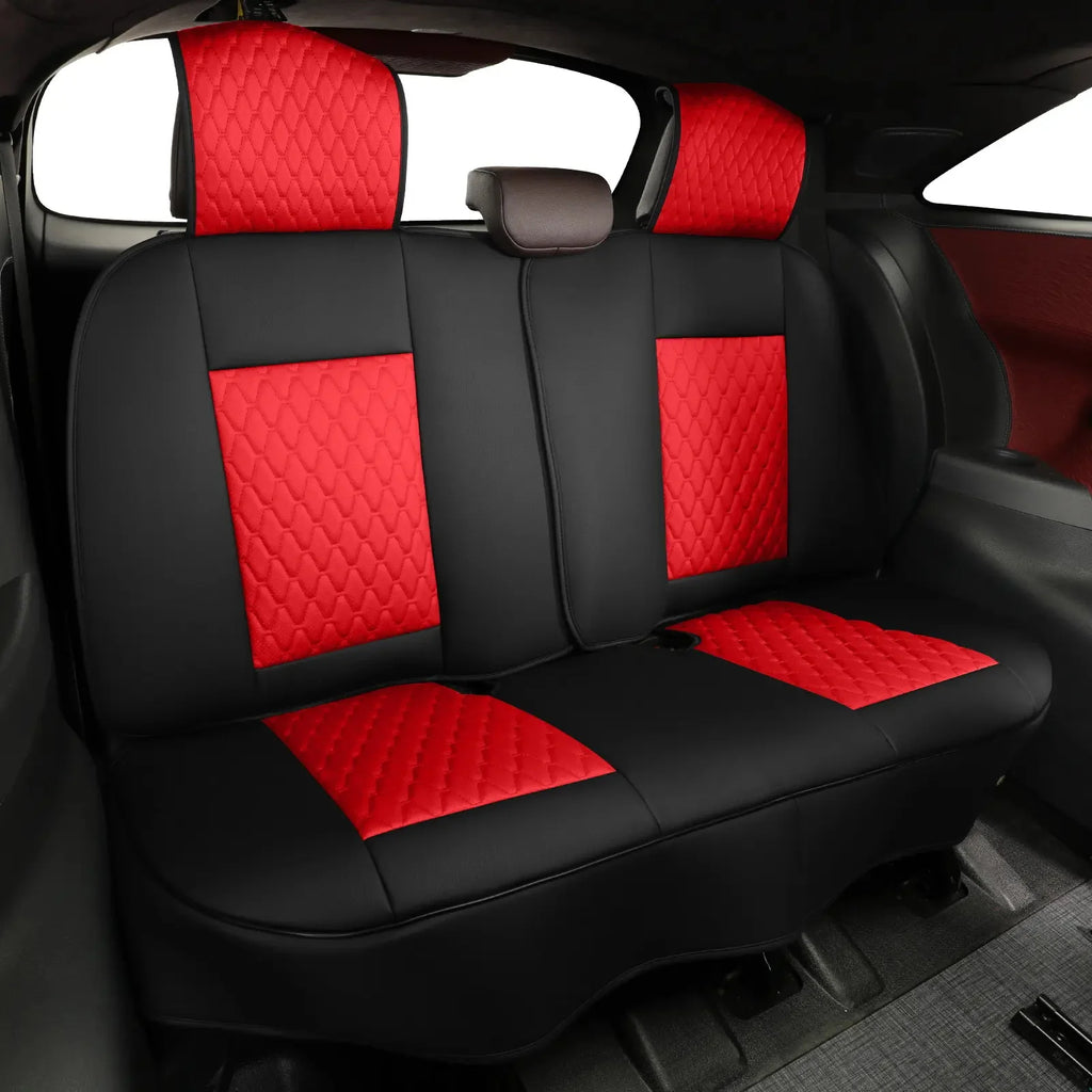 EKR Deluxe 7/8-Seat Car Seat Covers Universal Fit for SUV Minivans MPV Highlander Pilot Sienna 4Runner Santa Fe Chevrolet Suburban Waterproof Wear-Resistant Full-Coverage Car Interior Upgrade Protectors with 2-Year Warranty