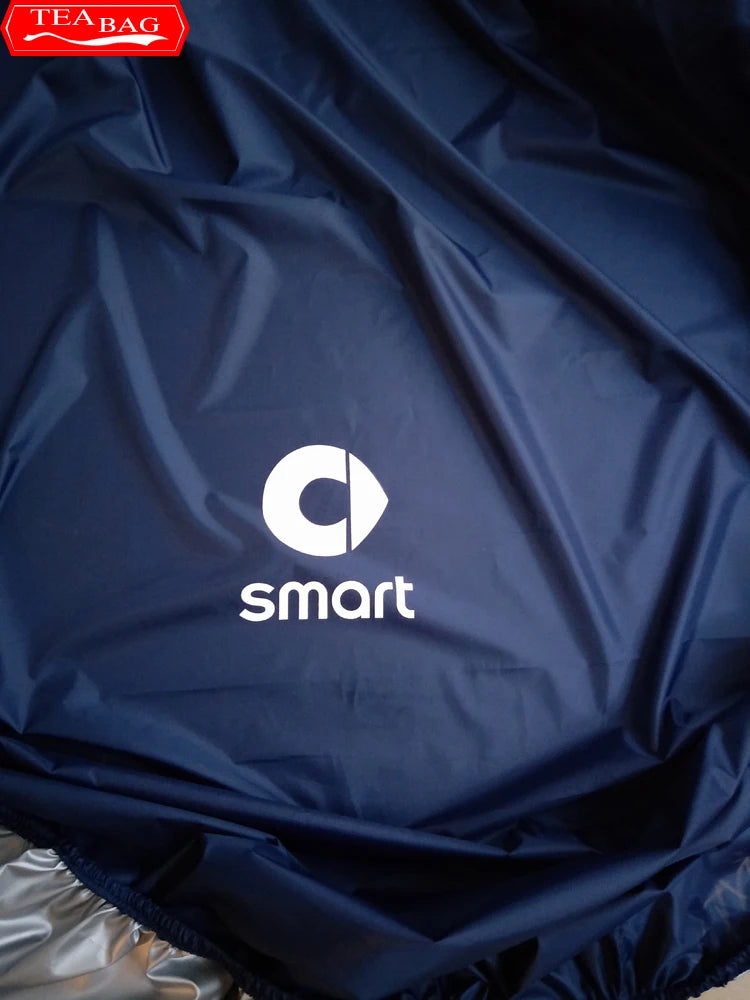 Car Styling Waterproof Full Car Covers Clothes Outdoor Sunshade Dustproof Snow for Smart Fortwo Forfour 451 453 Accessories Car Mobile World