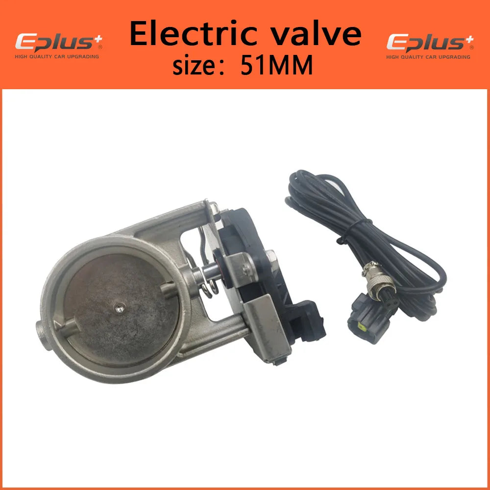 EPLUS Universal Car Exhaust Pipe Electric Valve Kit Multi-angle Mode 51 60 63 70 76MM Controller Device Remote Kit