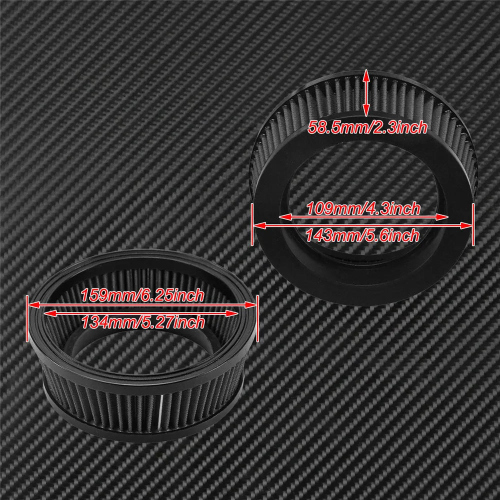 1PC Motorcycle CNC Replacement Air Cleaner Intake Filter System Inner Element For Harley Sportster XL Touring Softail Dyna FXDLS CM World
