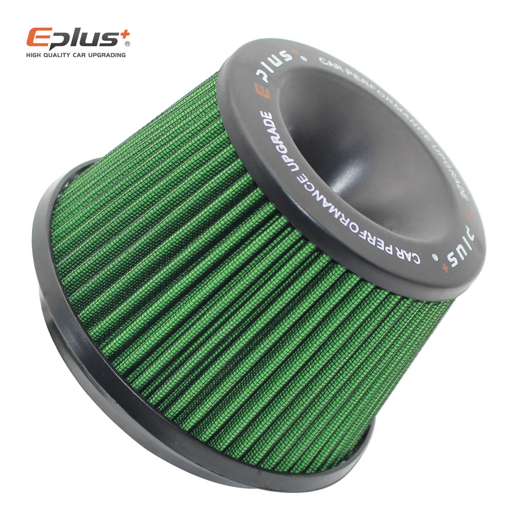 EPLUS Car Filters Air Intake System High Flow Filtre A Air Voiture Universal Connecting Base Red Green 3inch 76mm Automobiles CM World