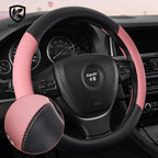 Car Steering Wheel Cover 38CM Microfiber PU Leather Handle Cover Case For Women 15 Inch Cover For Golf/BMW/VW Steering Wheel