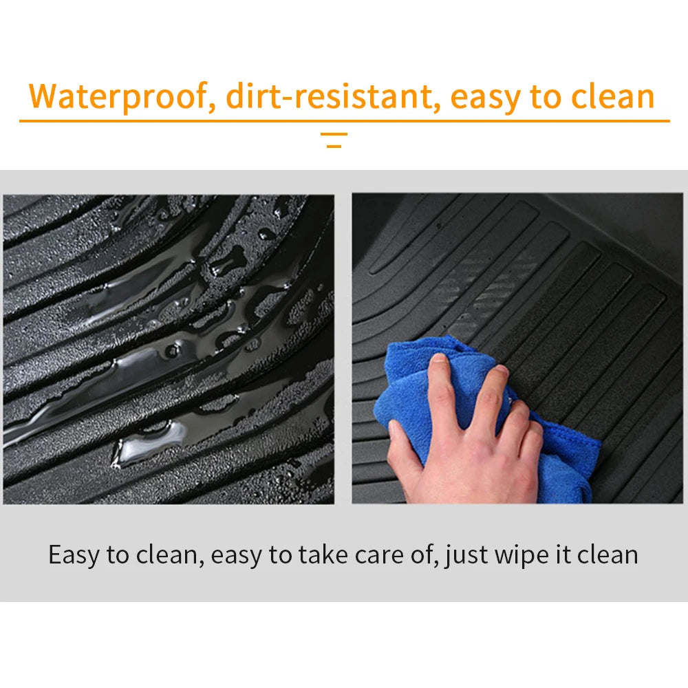 For Mitsubishi MIRAGE 2024 Rubber Floor Mats Waterproof Non-Slip Fully Surrounded Car Accessories Car Rugs TPE Car Mat Full Set