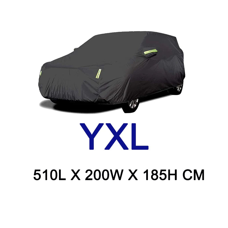 Universal Full Car Cover Outdoor Snow & Sun Protection for Toyota BMW Benz VW KIA MAZDA Peugeot - Durable Automobile Cover CM World