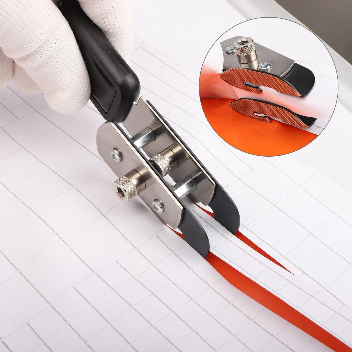 FOSHIO Double-Blade Vinyl Cutting Knife Carbon Fiber Car Wrap Film Cutter with 10pcs Spare Blades Wallpaper Sticker Slitter Tool