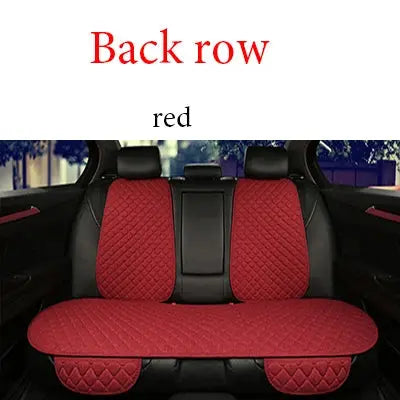Universal Car Seat Cover Protector Linen Front Rear Back Flax Summer Cushion Pad Mat Sedan Suv Pick-up Car Interior Accessories CM World