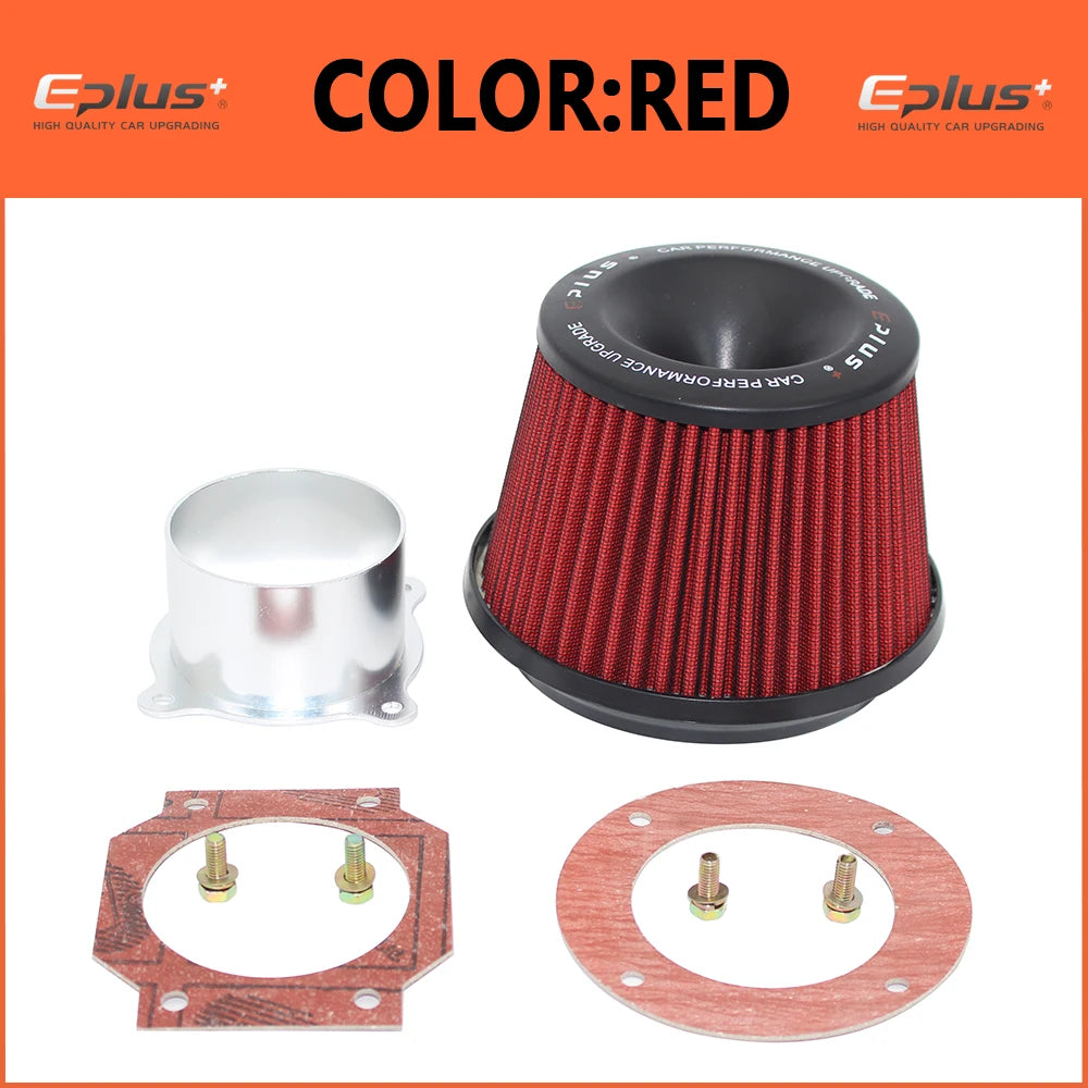 EPLUS Car Filters Air Intake System High Flow Filtre A Air Voiture Universal Connecting Base Red Green 3inch 76mm Automobiles CM World